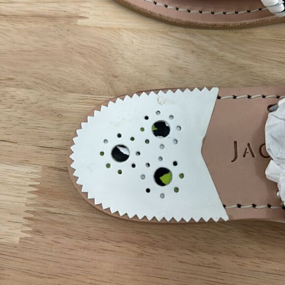 Jack Rogers Jacks Flat Sandals- Neon Green Leopard- Size 6- NIB - Picture 6 of 8